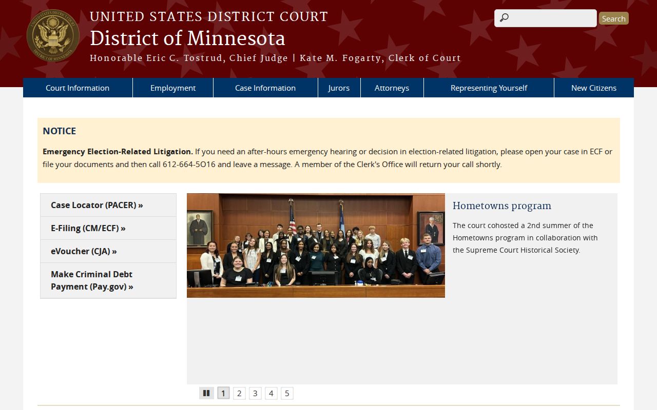 Waseca County arrest warrant research: federal court page separate from Minnesota state warrants