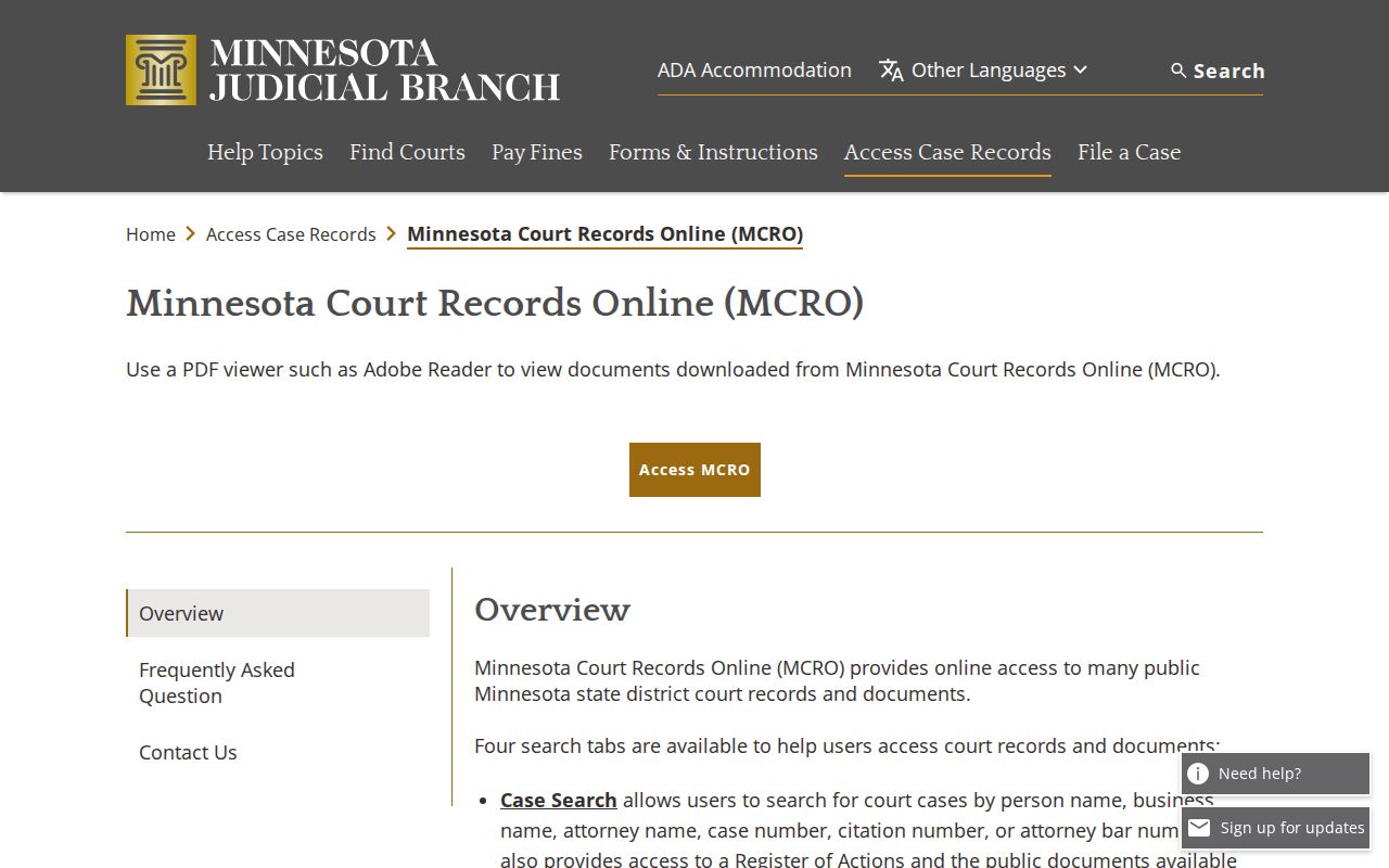 Waseca County traffic warrant lookup: Minnesota court records online search tabs